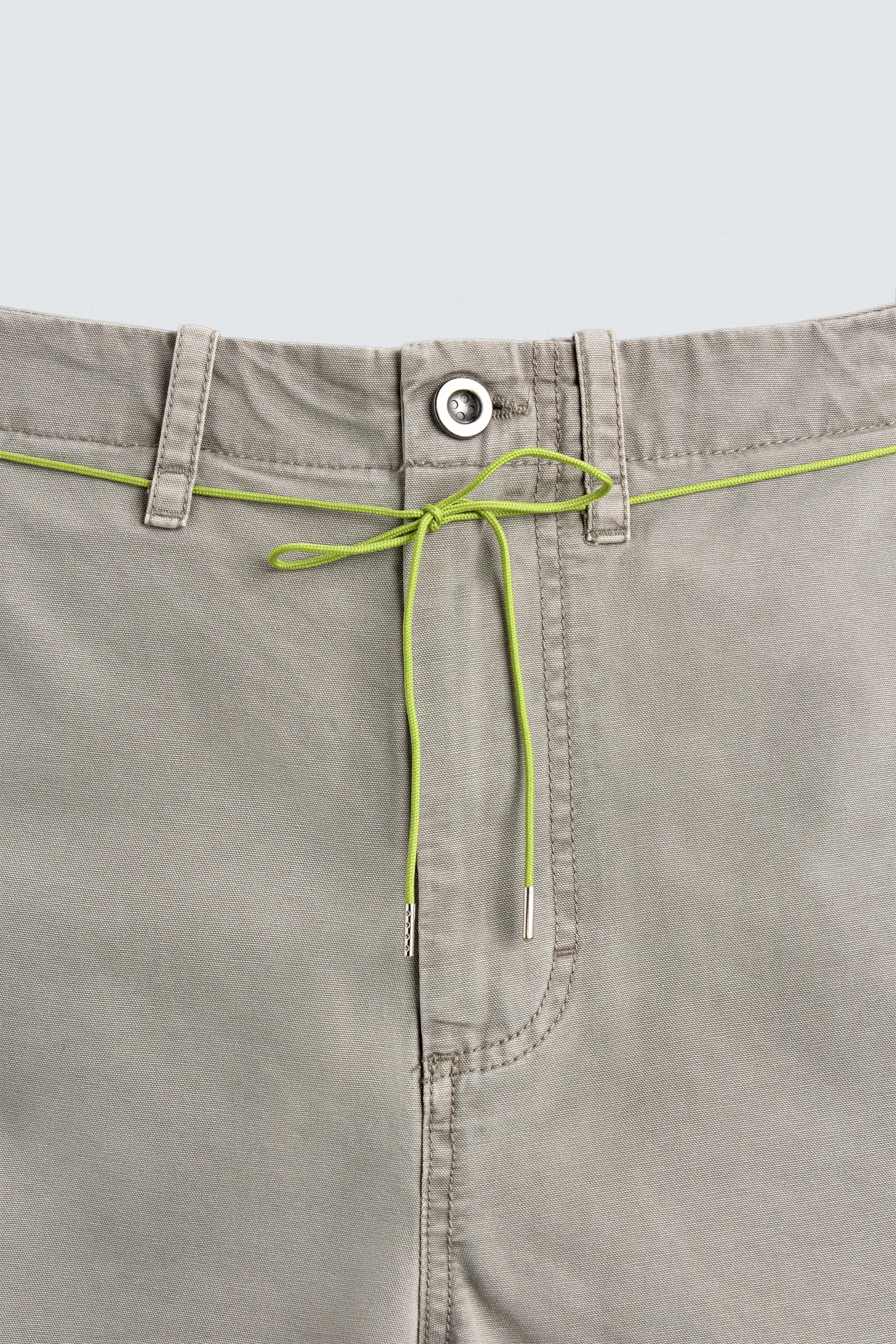 RELAXED FIT DRAWSTRING CARGO SHORTS